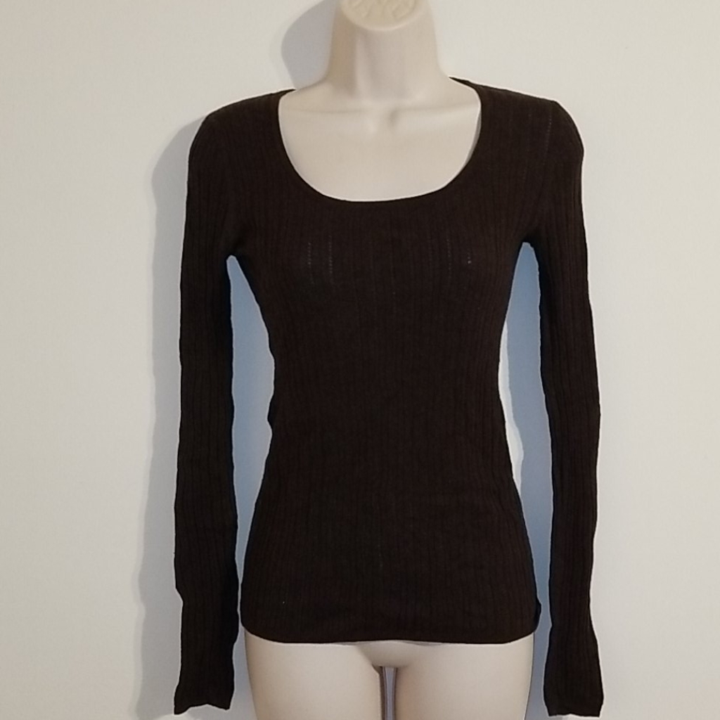 Moda International Women's Brown Eyelet Sweater — image 2 of 8